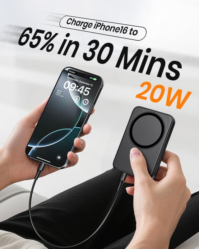 Detalle 2 de Powerbank Mag-safe 10.000 mAh 20W