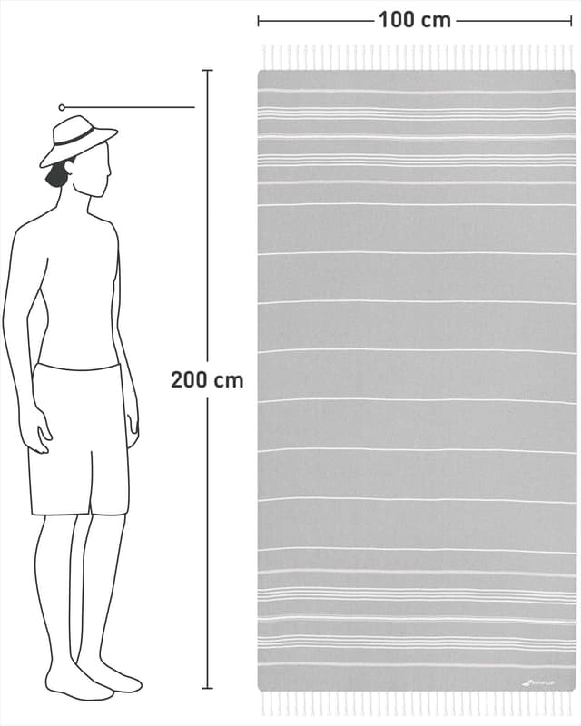 Detalle 2 de Fit-Flip telo hammam cotone 100x200 cm XXL