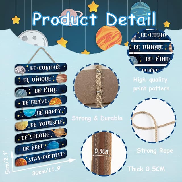 Thumbnail 6 de HPNIUB Space Wood Sign 2"x12"