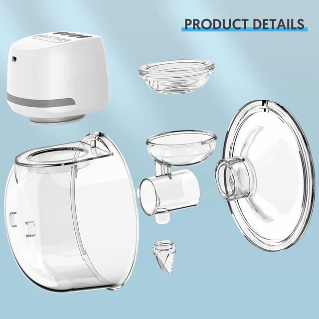 Detalle de Bellababy Breast Pump – Portable wireless wearable rechargeable hands-free electric with 4 modes and adjustable suction