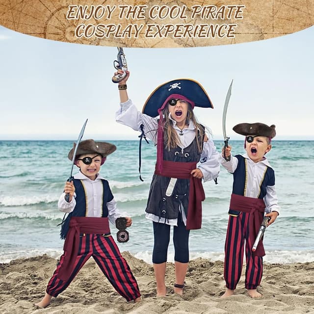 Thumbnail 5 de Alaoo Accesorios Disfraz Capitán Pirata 7 piezas