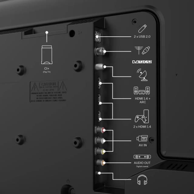 Detalle 2 de Thomson Easy TV 24HD2S13 24" LED HD: televisor con sintonizador triple y acceso rápido a favoritos