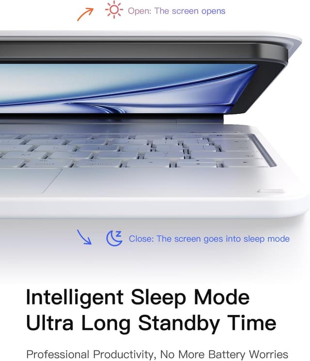 Thumbnail 6 de Inateck iPad magnetic keyboard case 130° stand