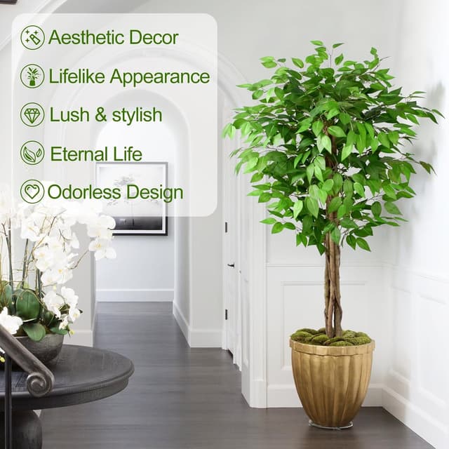 Detalle 2 de Keeplush Ficusbaum Kunstpflanze 150 cm