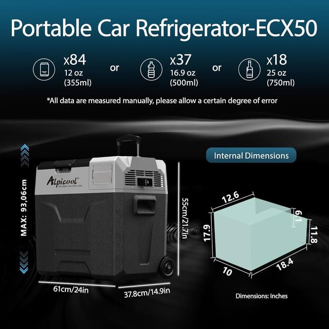 Thumbnail 4 de Alpicool ECX50 50L portable car refrigerator