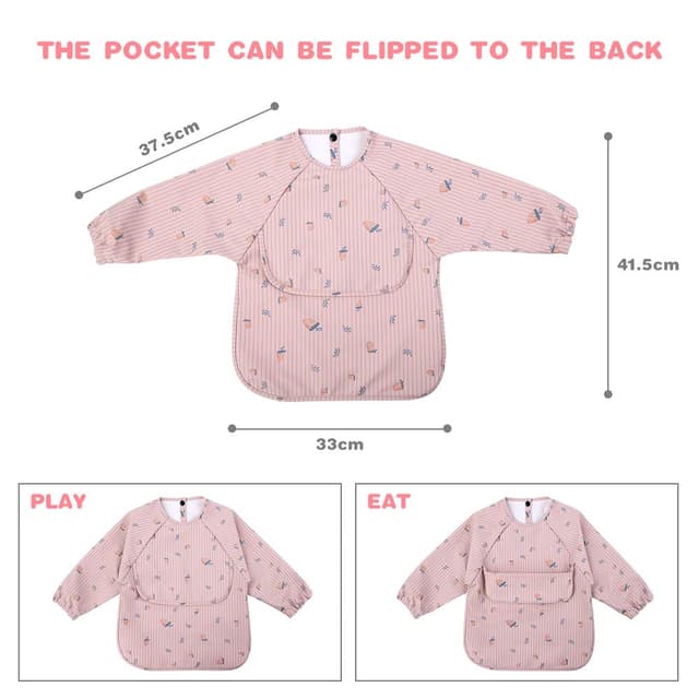 Detalle 2 de Vicloon Baby-Lätzchen mit langen Ärmeln