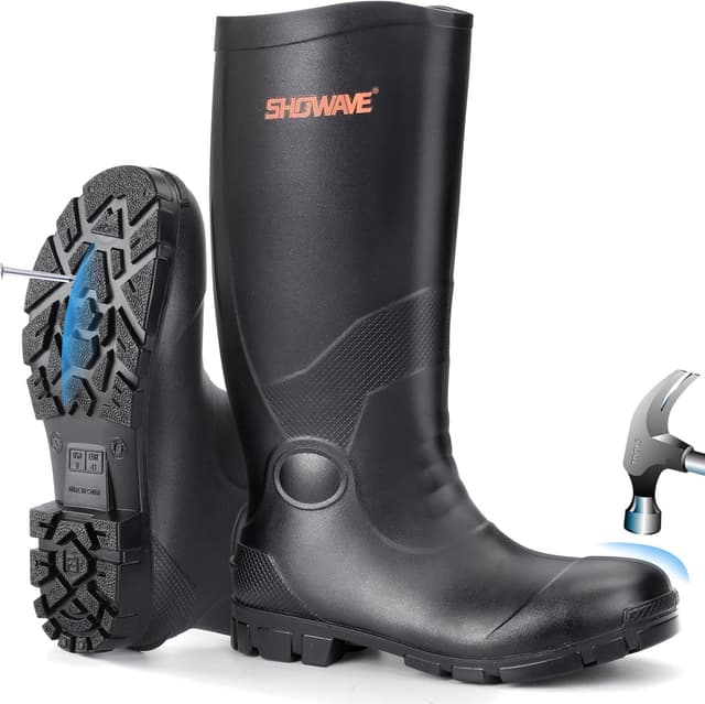 Thumbnail 6 de Showave Steel Toe Rubber Work Boots 100% Waterproof