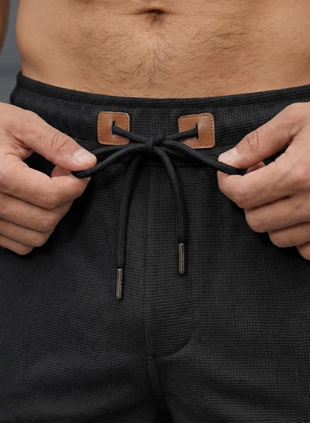 Detalle de JMIERR Men’s Casual Waffle Shorts (5"/7") with Elastic Waist, Drawstring & Pockets