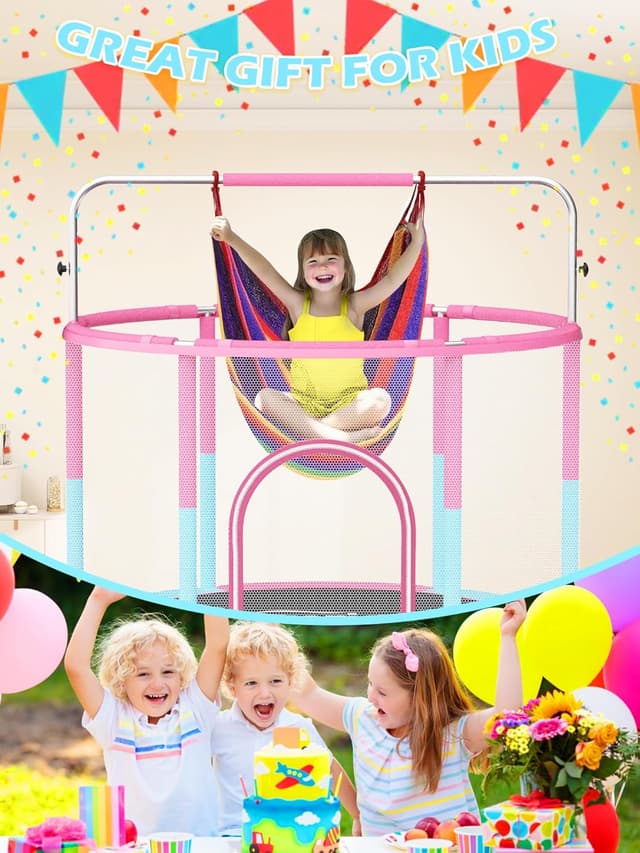 Thumbnail 6 de BLUERISE 55in Toddler Trampoline with Hoop