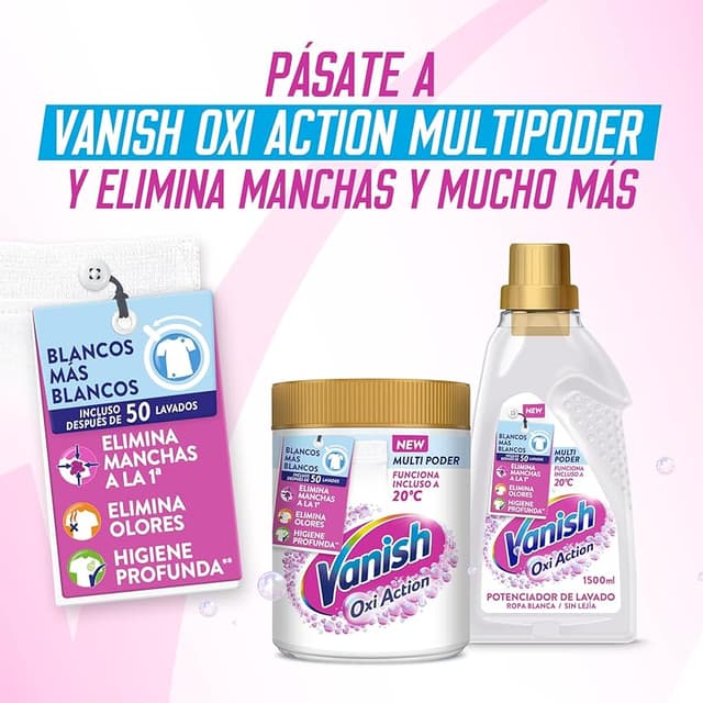 Thumbnail 5 de Vanish Oxi Action - Quitamanchas y Blanqueador para Ropa Blanca