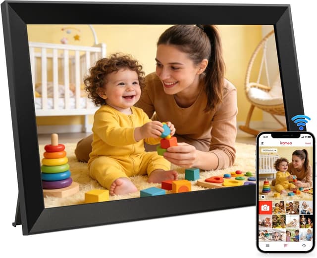 Detalle de Frameo Digitaler Bilderrahmen WLAN 10,1 Zoll (1280×800, IPS Touch) mit 32 GB