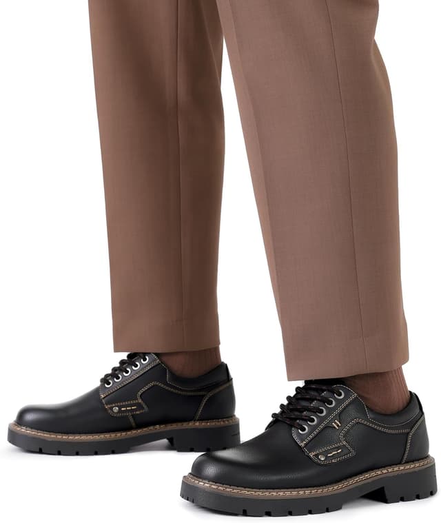 Detalle de Bruno Marc Oxford eleganti con lacci da uomo: comodi per ufficio e cerimonia