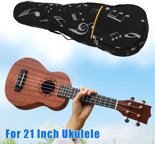 Detalle 2 de Soprano 21-Inch Ukulele Case Backpack – Water-resistant padded gig bag with front zipped pocket