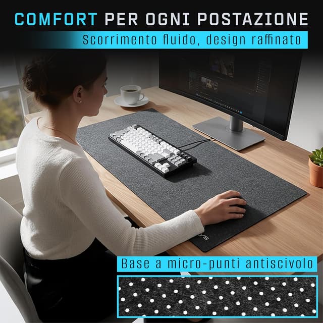 Thumbnail 1 de Tappetino Mouse XXL 40×80 cm Feltro Antiscivolo