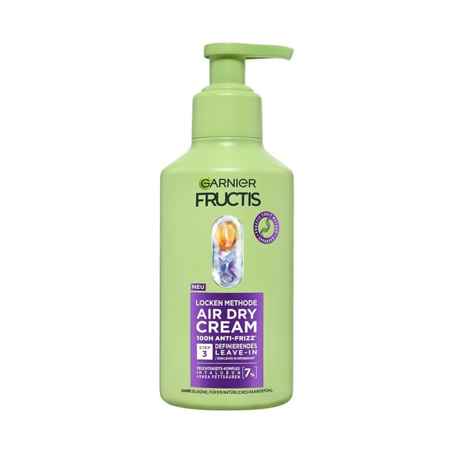 Detalle de Garnier Fructis Locken Methode Air Dry Cream – Leave-in für definierte Locken, 260 ml