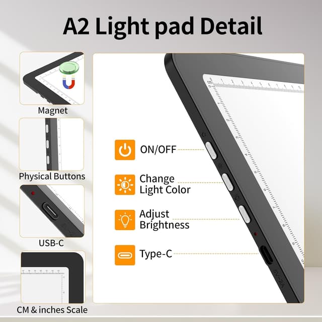 Thumbnail 5 de TOHETO Table lumineuse A2 pour peinture au diamant