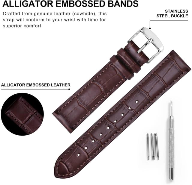 Detalle 2 de BISONSTRAP Uhrenarmband 20 mm Lederarmband