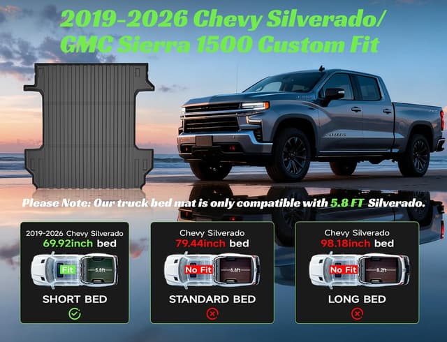 Thumbnail 1 de AAGDD Truck Bed Mat 5.8 ft for Silverado & Sierra 🚚