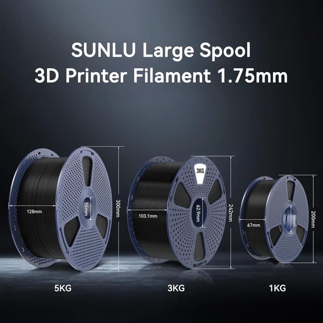 Detalle 2 de SUNLU PLA+ 2.0 Filament Upgrade (1.75mm) – 3KG Large Spool, 3D Printing Filament