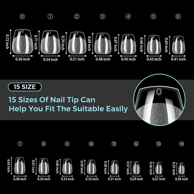 Thumbnail 4 de TOMICCA Ultra Kurze Ballerina Nageltips 510 Stück