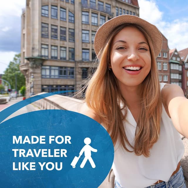 Detalle de Orei American USA to European Plug Adapter (Type E/F Schuko) – 12-Pack for Germany & France