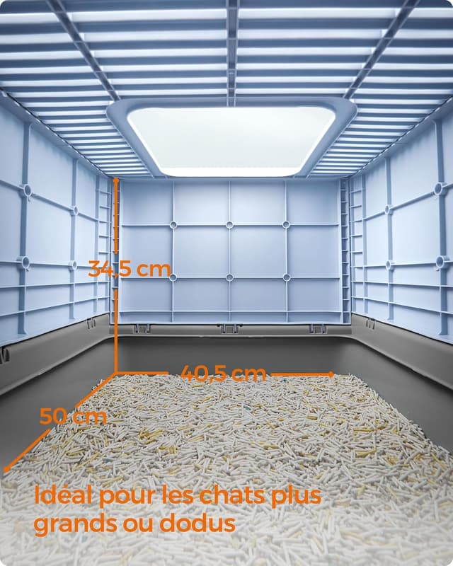 Thumbnail 5 de Feandrea Bac Litière Fermé 15 kg Bleu