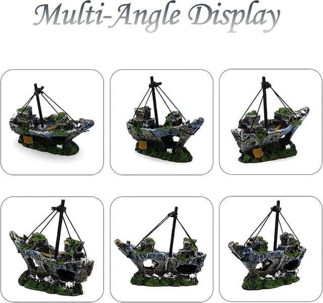 Thumbnail 2 de CHSG 13 cm Pirate Ship Aquarium Decor