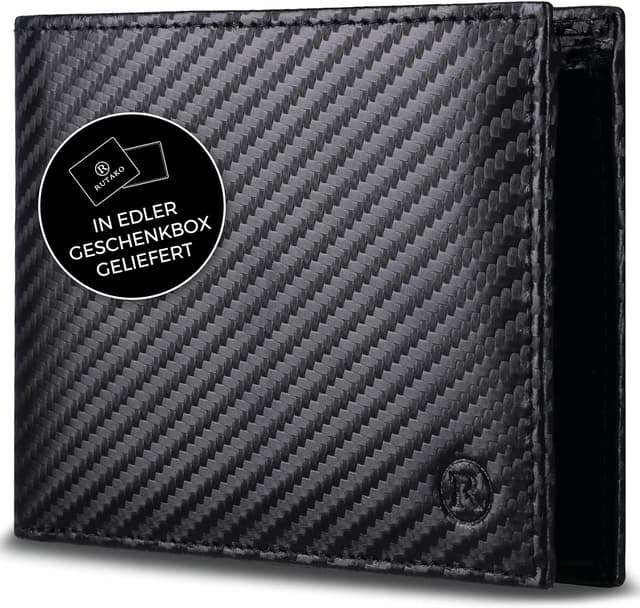 Imagen de RUTAKO Leder Geldbörse Herren mit RFID Schutz – 12 Fächer en OfertitasTOP