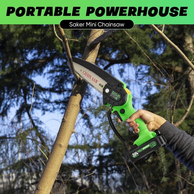 Thumbnail 5 de Saker Electric Mini Chainsaw 6-inch cordless saw