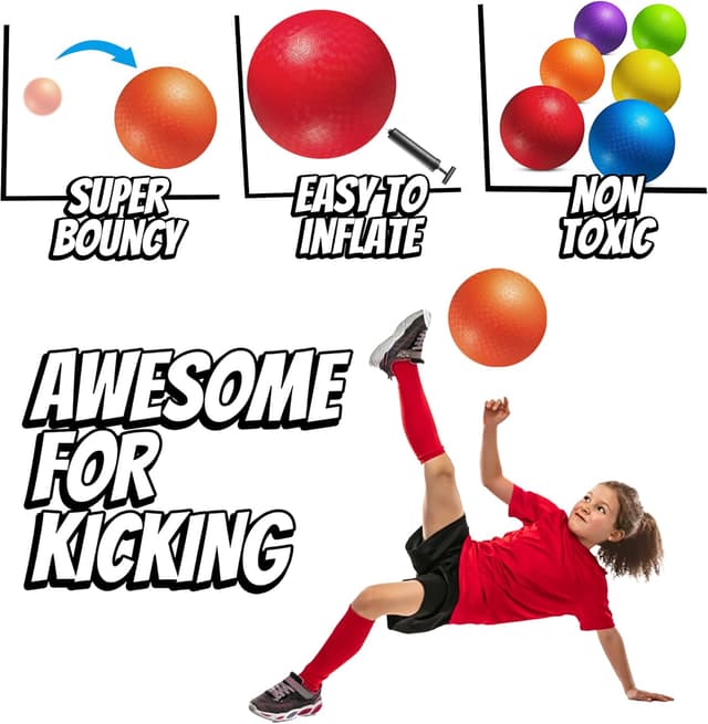 Thumbnail 4 de 10 Inch Kickball Pack of 6 Playground Balls
