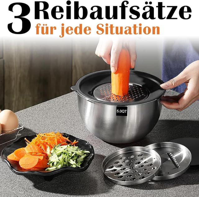 Detalle 2 de Terlulu Rührschüssel Set 5-teilig, 4,7 l