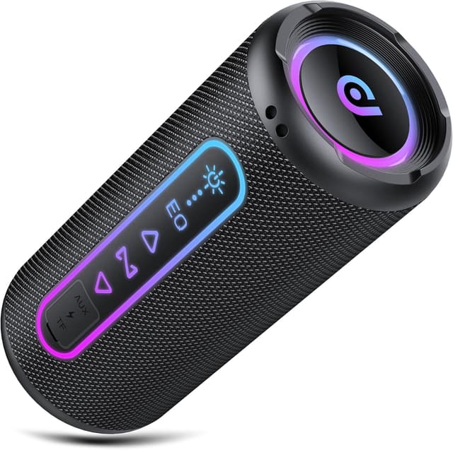 Detalle de Wireless Portable Bluetooth Speaker with RGB Lights (Bluetooth 5.4, IPX7) with 4000mAh battery and TWS pairing