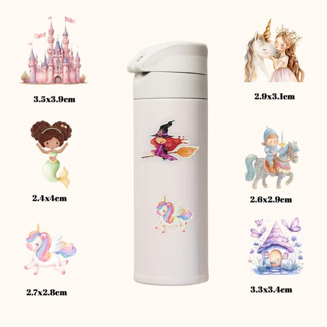 Thumbnail 3 de Hongma Märchen Glitzer Sticker 6 Stück Glitzereffekt