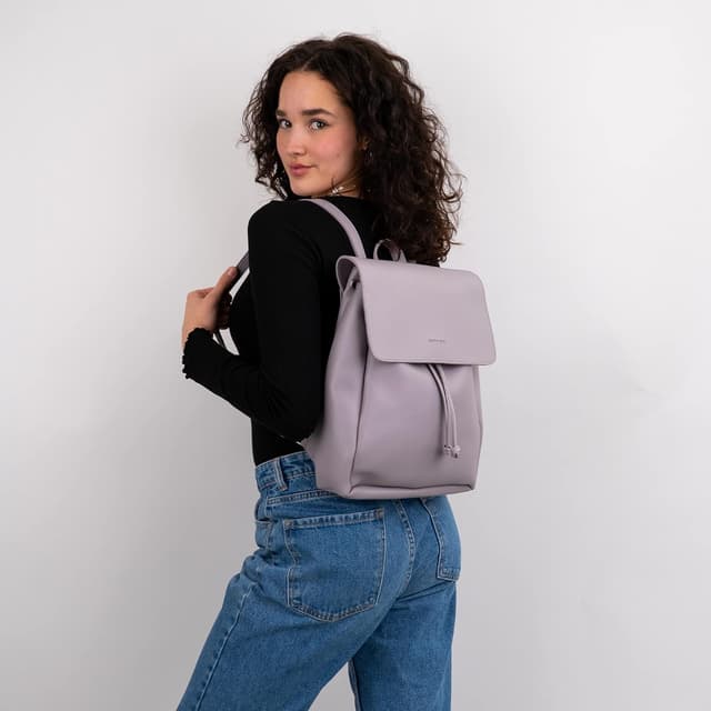 Detalle de Expatrié Noelle : sac à dos mauve femme en cuir synthétique, 9 L