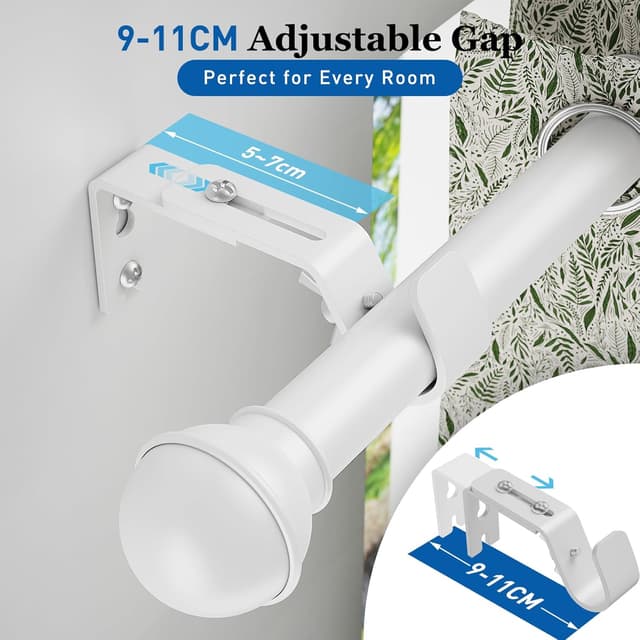 Thumbnail 2 de Yeabett Gardinenstange 80–308 cm ausziehbar 22 mm Rostfrei