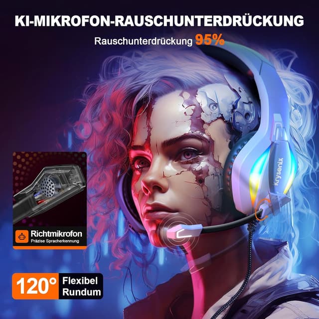 Detalle de Krysenix PG1 Gaming Headset mit RGB