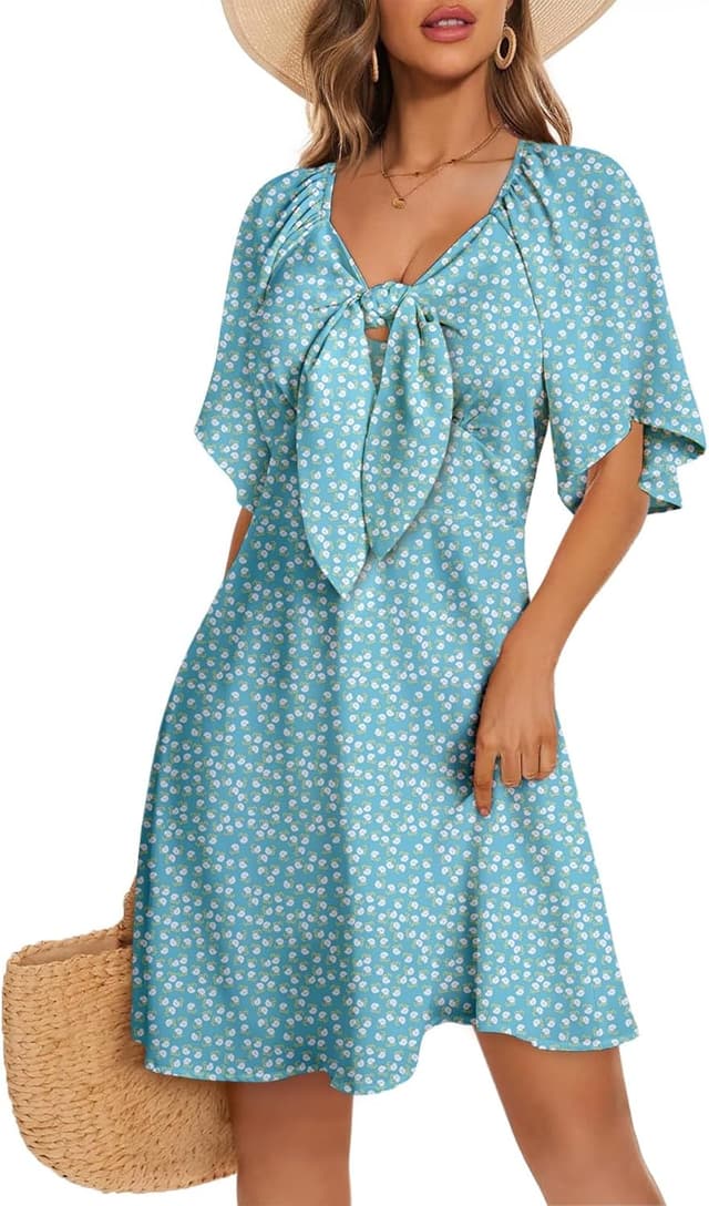 Thumbnail 6 de Dokotoo 2026 Deep V Bow Tie Mini Dress S-XL