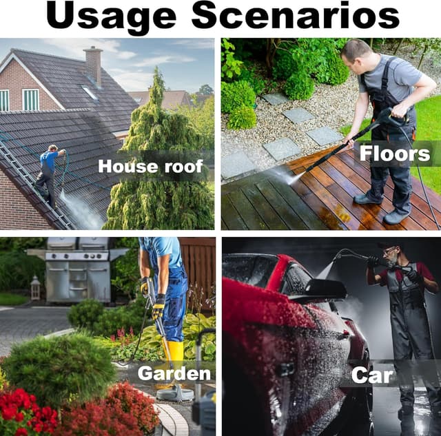 Detalle de 15m Pressure Washer Replacement Hose for Karcher K Series K2–K7 (Click Plug Quick Connector, 180 bar)