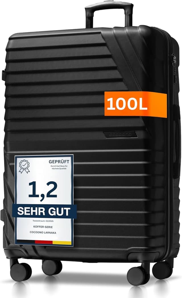 Detalle de Cocoono Hartschalenkoffer XL Groß (100–117 L) mit 8 Rollen 360° und TSA-Schloss