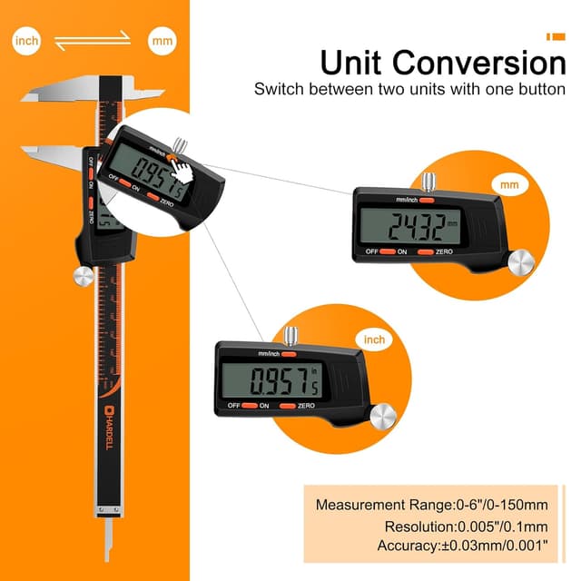 Thumbnail 1 de HARDELL Digital Vernier Caliper 6 Inch