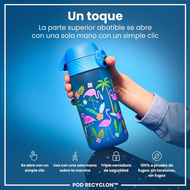 Thumbnail 3 de ion8 Botella Infantil 350ml 🦩 Sin BPA, Segura y Fácil de Limpiar