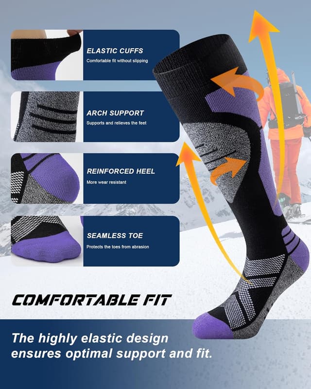 Thumbnail 1 de Niorasen Chaussettes de ski 2 paires