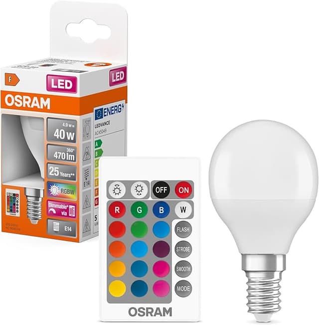 Detalle de OSRAM LED RELAX & ACTIVE CLASSIC P E14 💡 4W, Blanco FrÃo