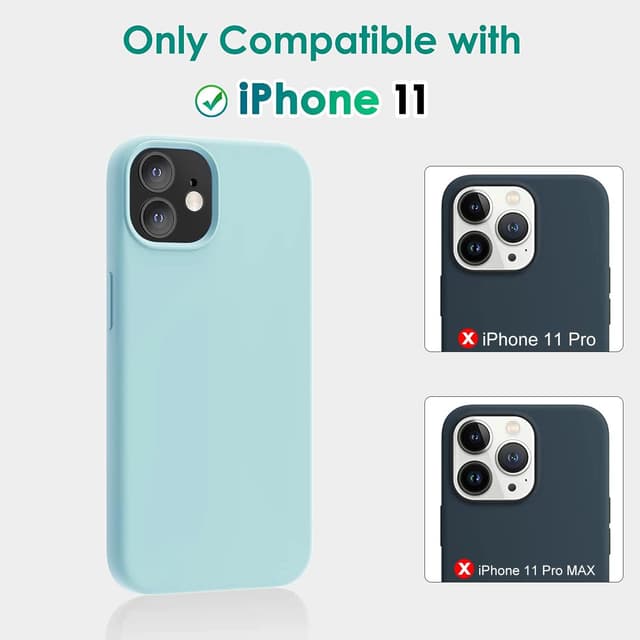 Detalle 2 de OitiYaa Liquid Silicone Case for iPhone 11 (6.1 inch) – soft ultra-slim shockproof cover with microfiber lining