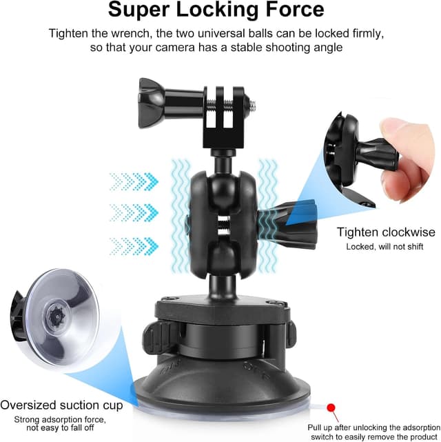 Thumbnail 4 de PULUZ car suction mount for GoPro 1/4 inch