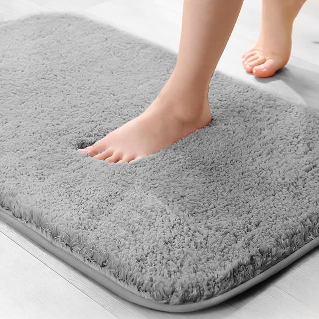Detalle de wyewye Microfibre Bath Mat 40x60cm Grey