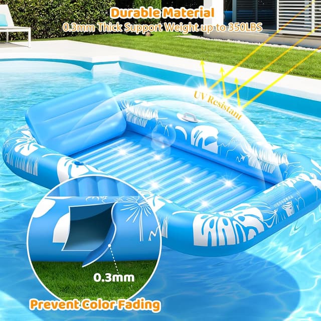 Thumbnail 6 de Inflatable tanning pool lounger 77 x 48