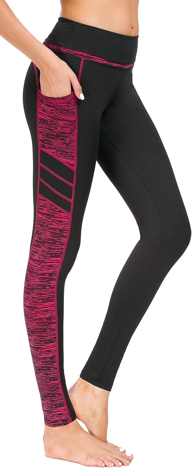 Detalle de Flatik Sport Leggings Damen mit Taschen – blickdichte Jogging-, Fitness- und Yoga-Leggings mit Vier-Wege-Stretch