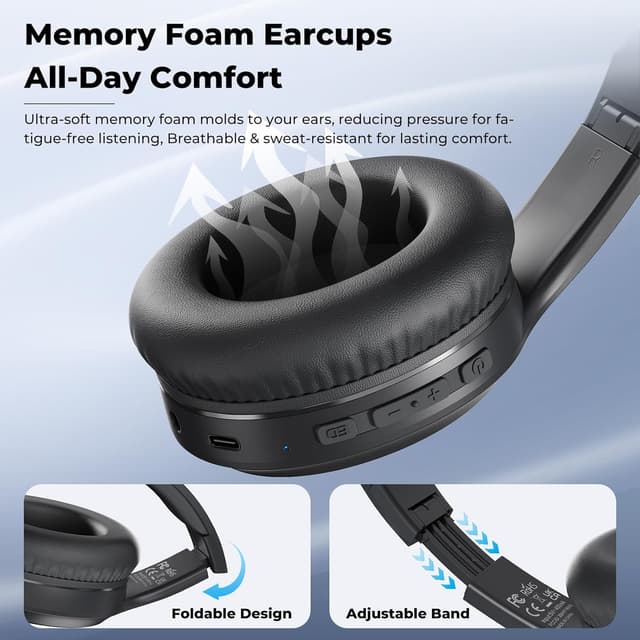 Thumbnail 4 de Wireless Over Ear Headphones 70h playtime