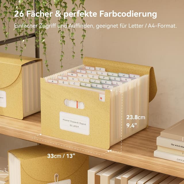 Detalle de EcoStash Dokumentenmappe A4 26 Fächer